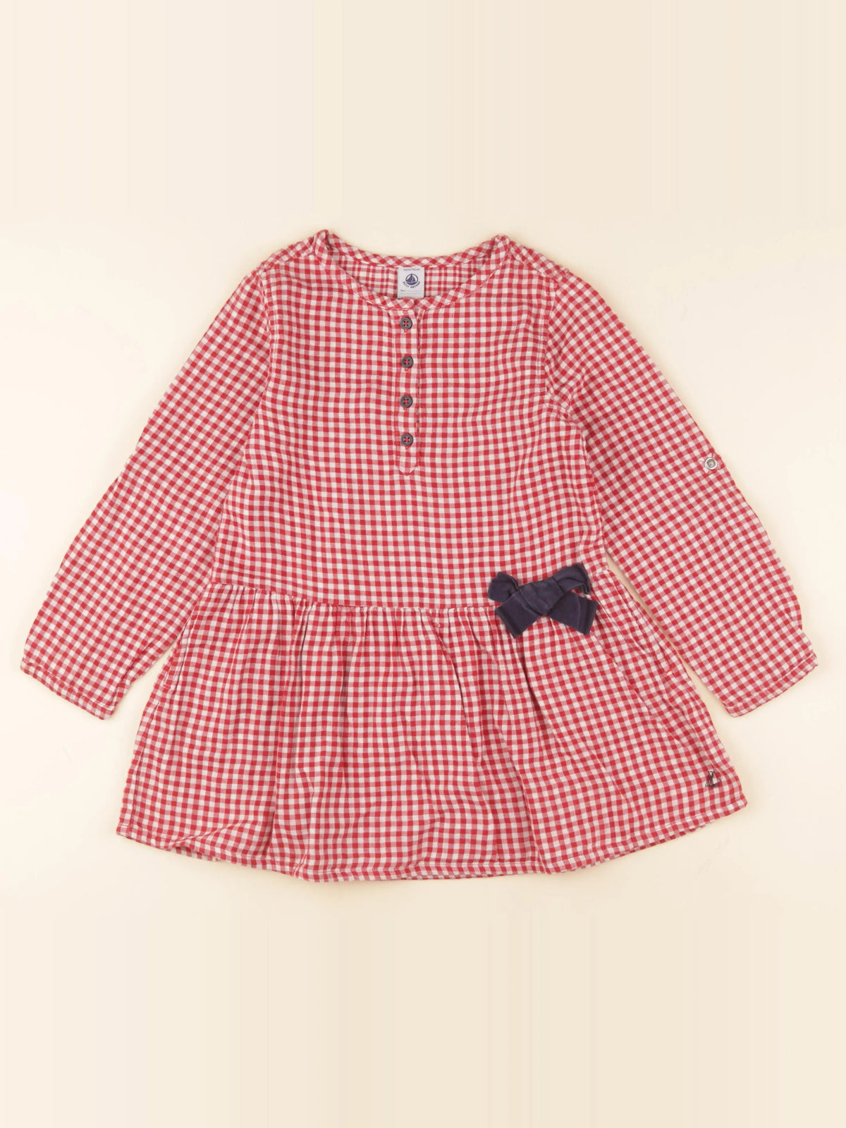 Petit Bateau - robe rouge - 6 ans