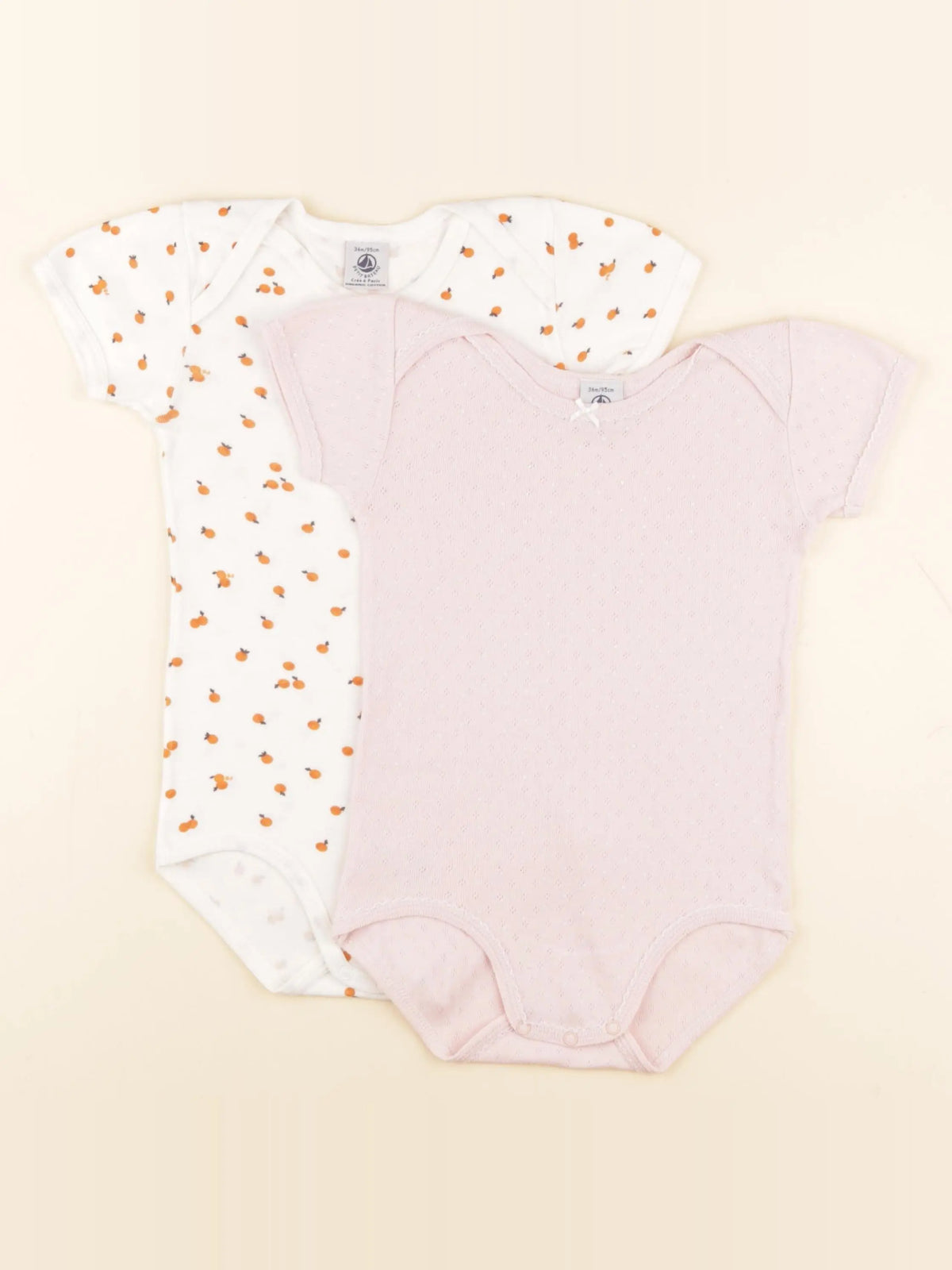 Petit Bateau - lot de 2 bodies en coton multicolore - 36 mois