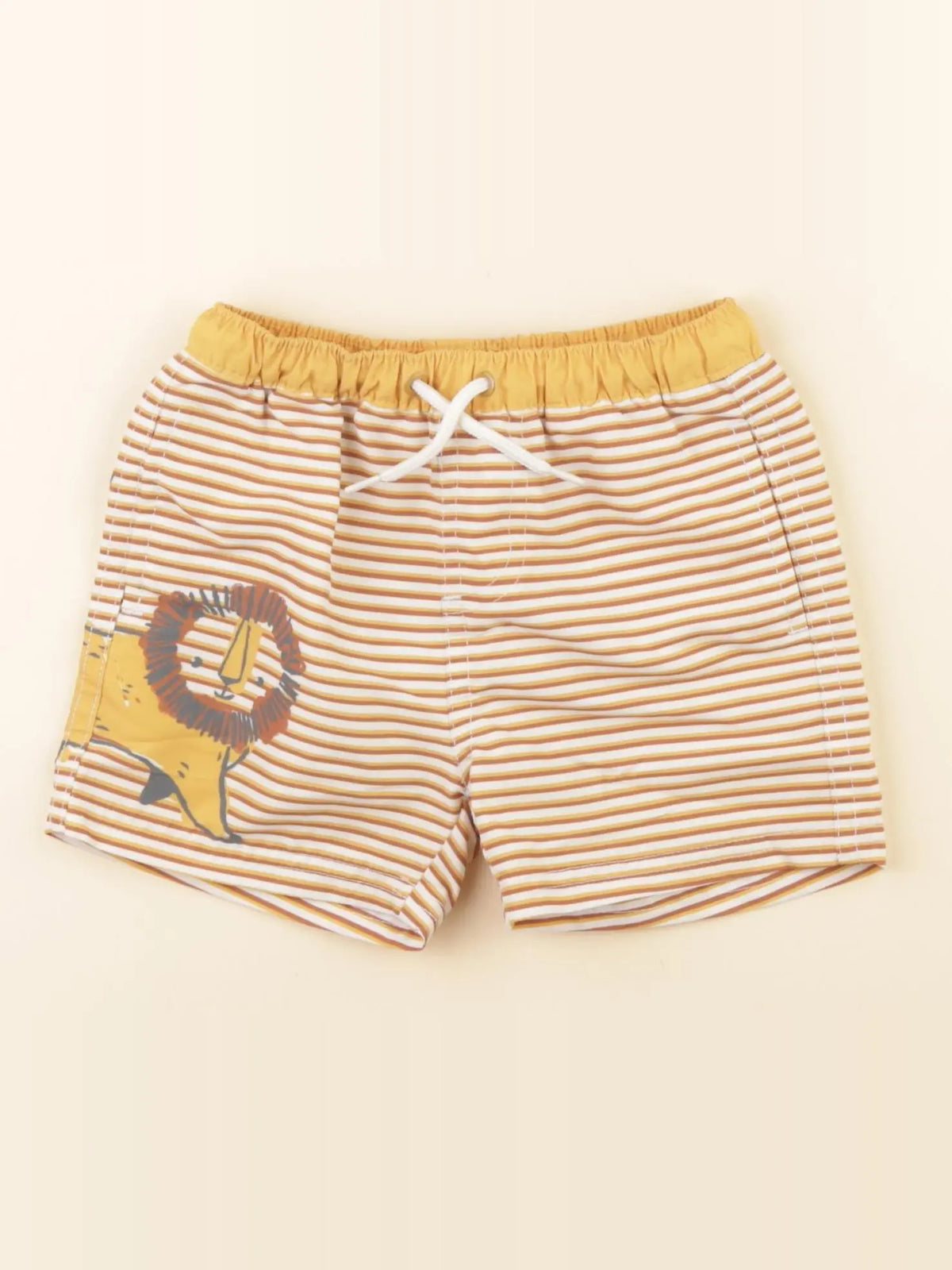 Vertbaudet - maillot de bain jaune, blanc - 18 mois