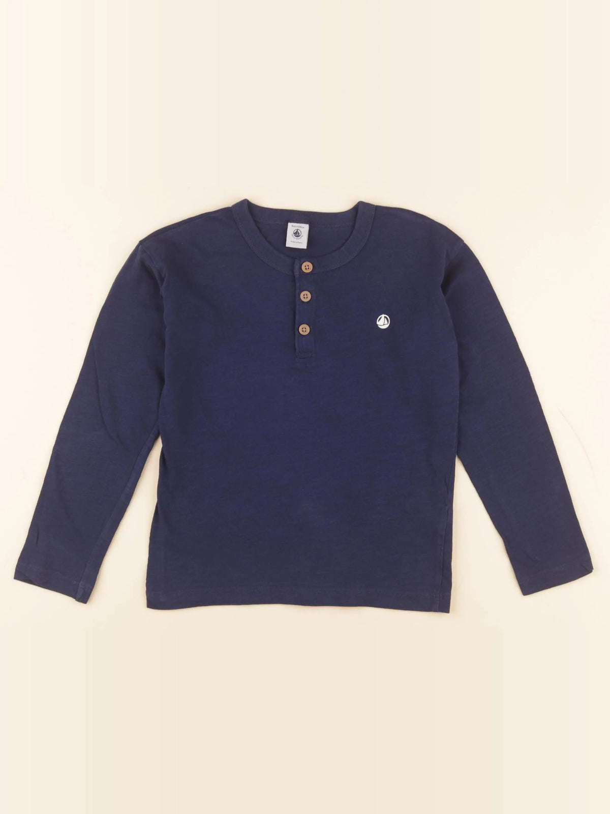 Petit Bateau - tee-shirt bleu - 8 ans