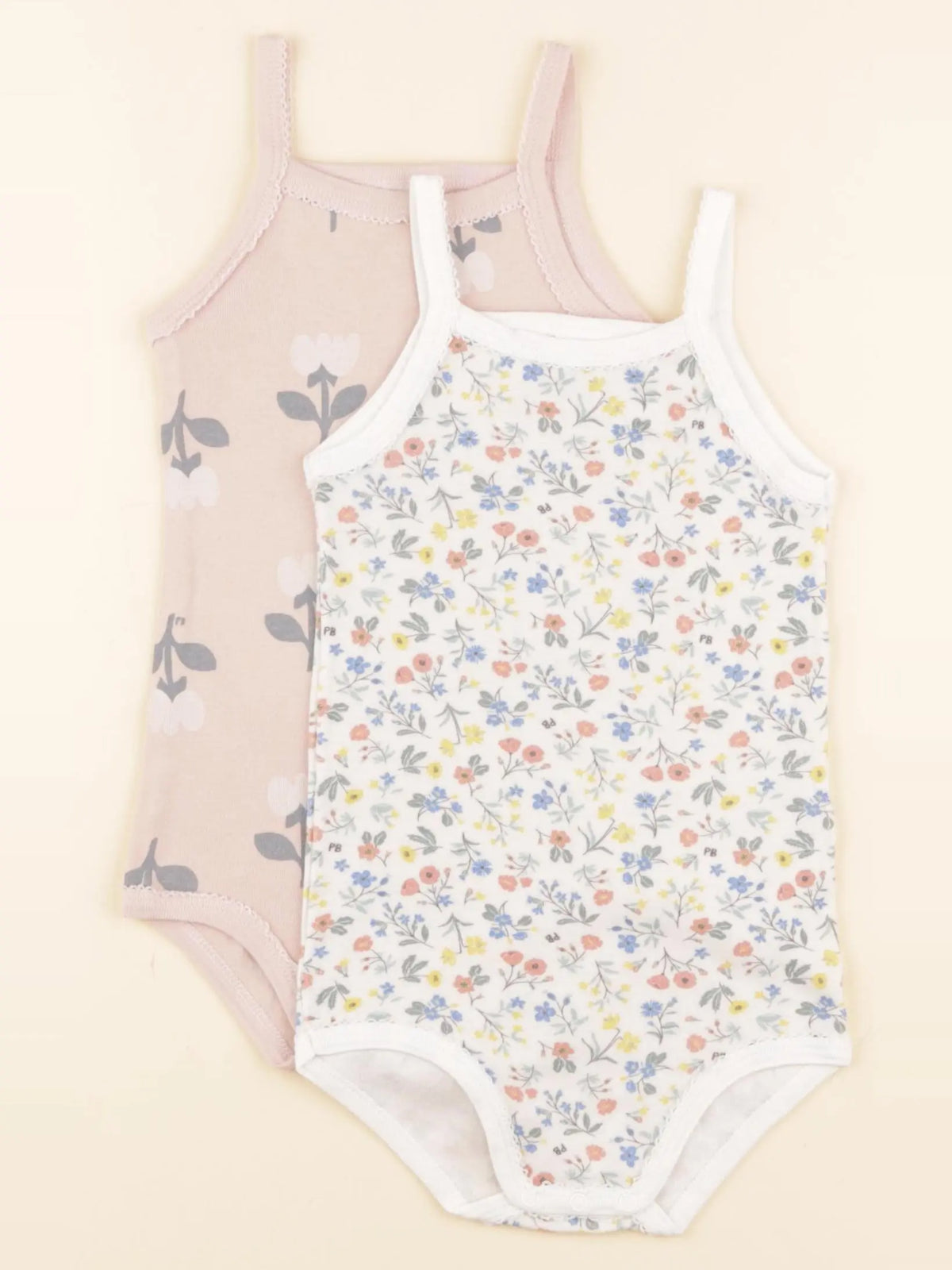 Petit Bateau - lot de 2 bodies en coton multicolore - 24 mois