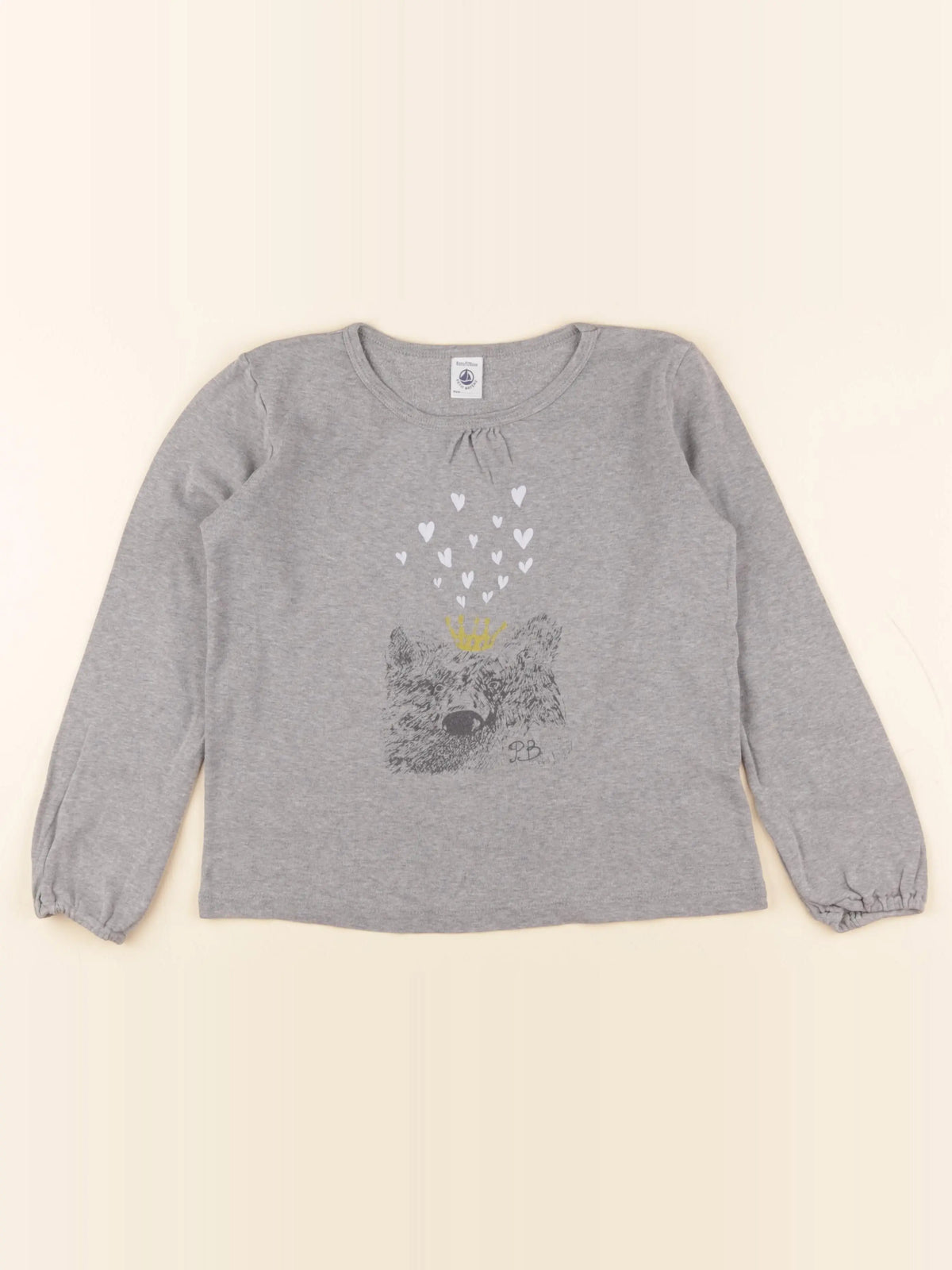 Petit Bateau - maillot de corps gris - 8 ans