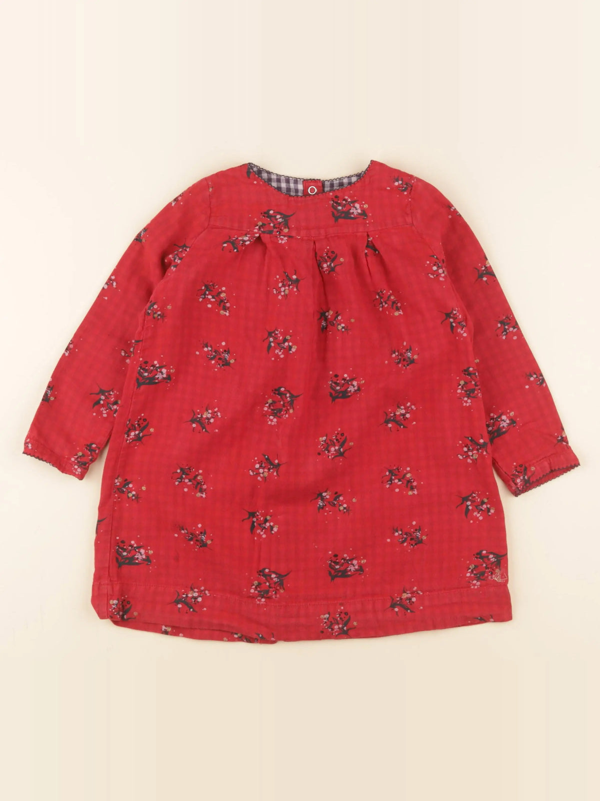 Petit Bateau - robe rouge - 36 mois