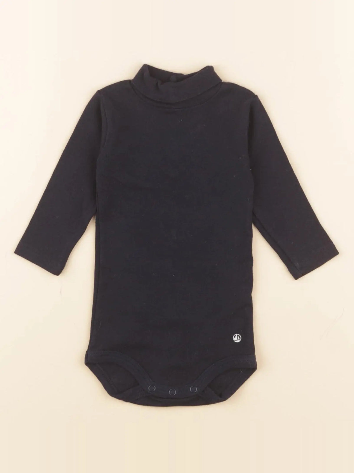 Petit Bateau - body à col bleu - 3 mois