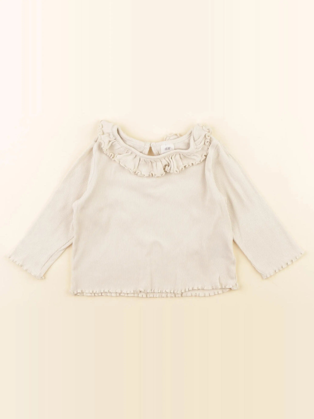 H&M - tee-shirt beige - 4/6 mois