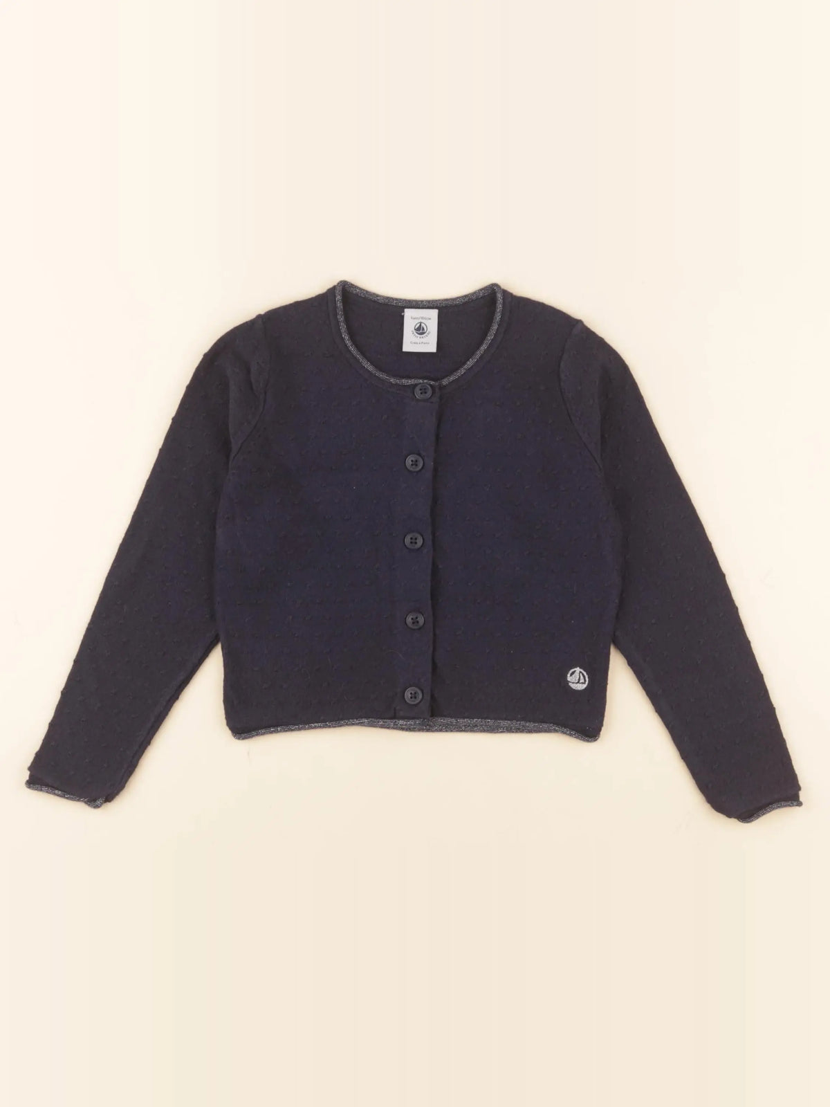 Petit Bateau - gilet bleu - 4 ans