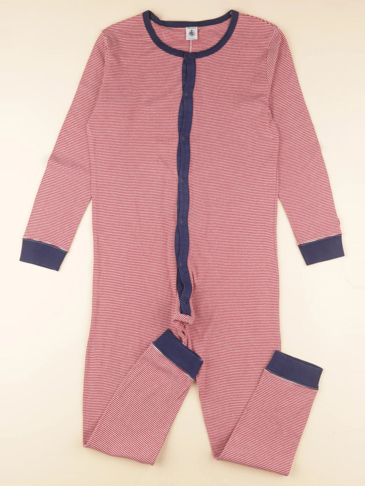 Petit Bateau - pyjama coton rouge - 10 ans