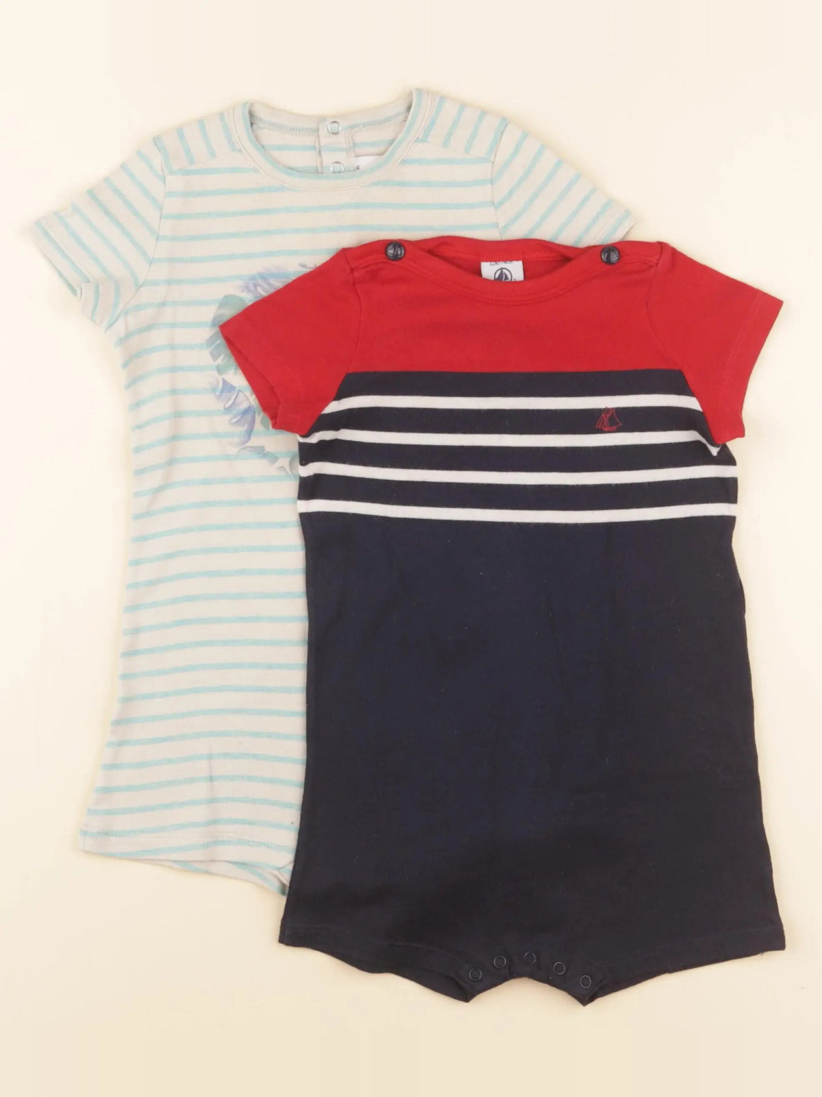 Petit Bateau - lot de 2 pyjamas coton multicolore - 12 mois