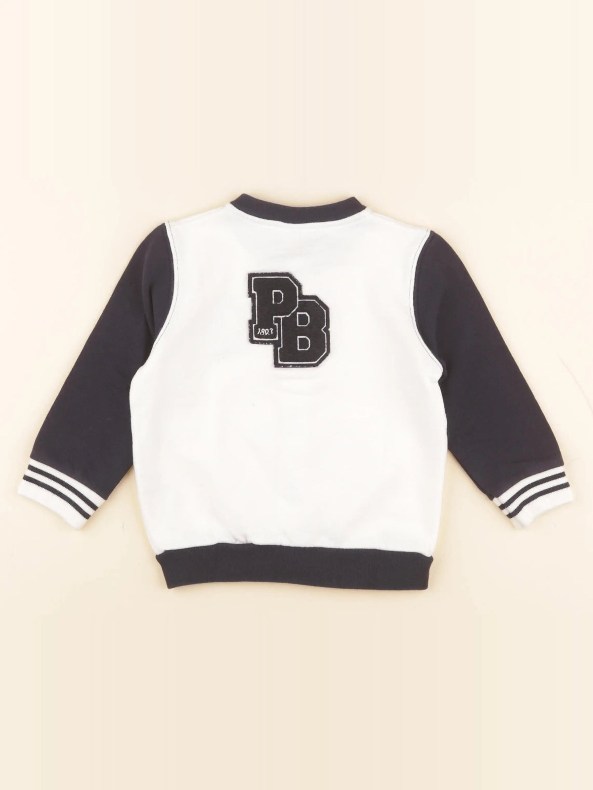 Petit Bateau - sweat imprimé au dos blanc - 24 mois
