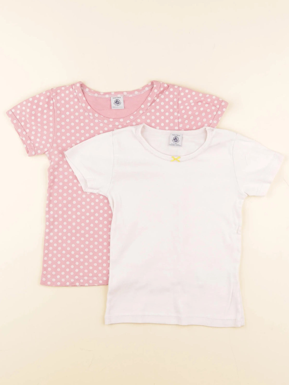 Petit Bateau - lot de 2 maillots de corps rose - 6 ans