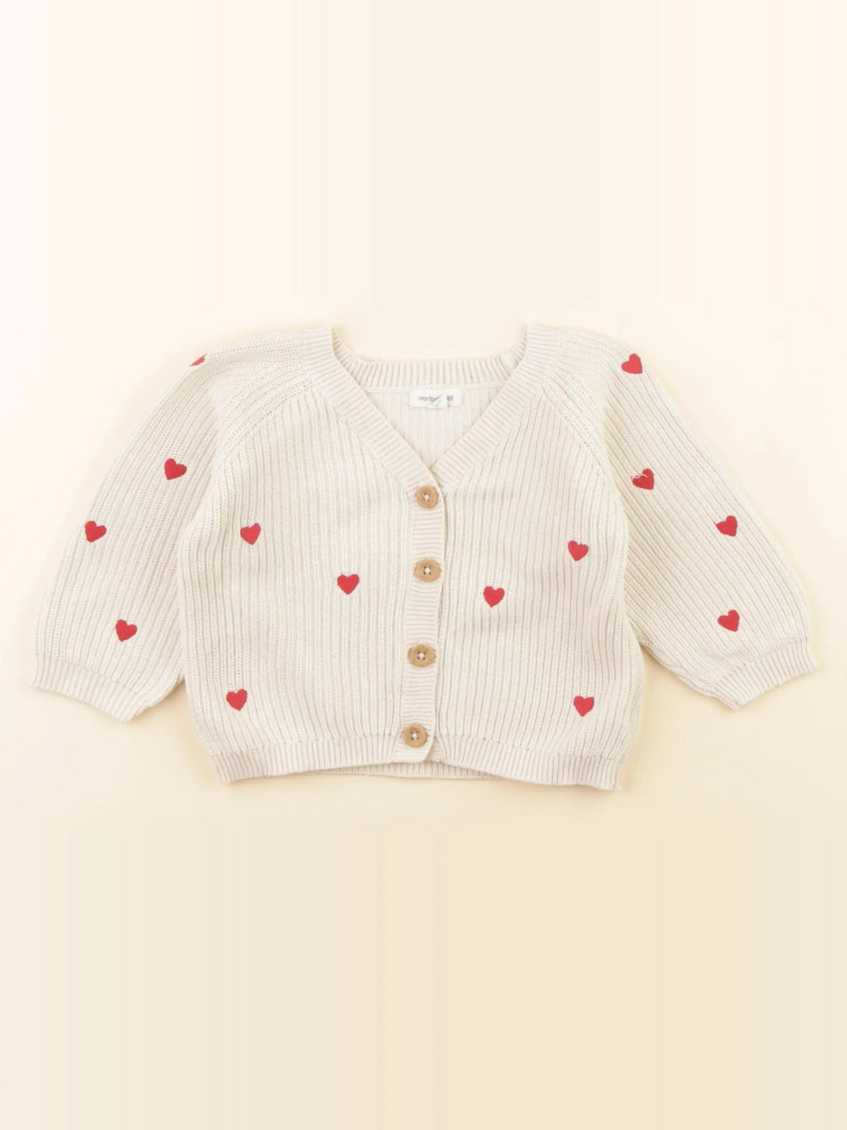 Vertbaudet - gilet beige - 9 mois