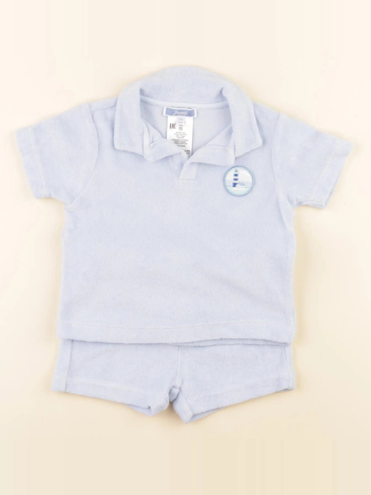 Jacadi - ensemble bleu - 12 mois