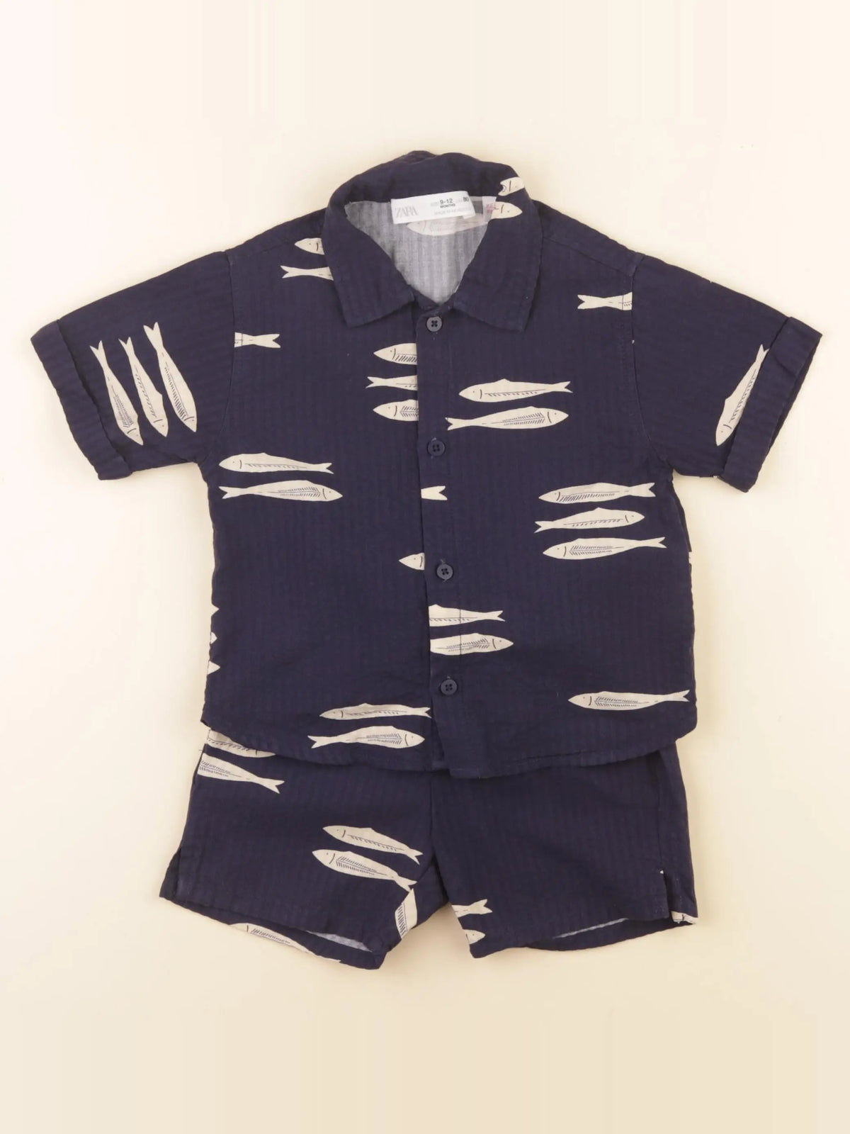 Zara - ensemble bleu - 9/12 mois
