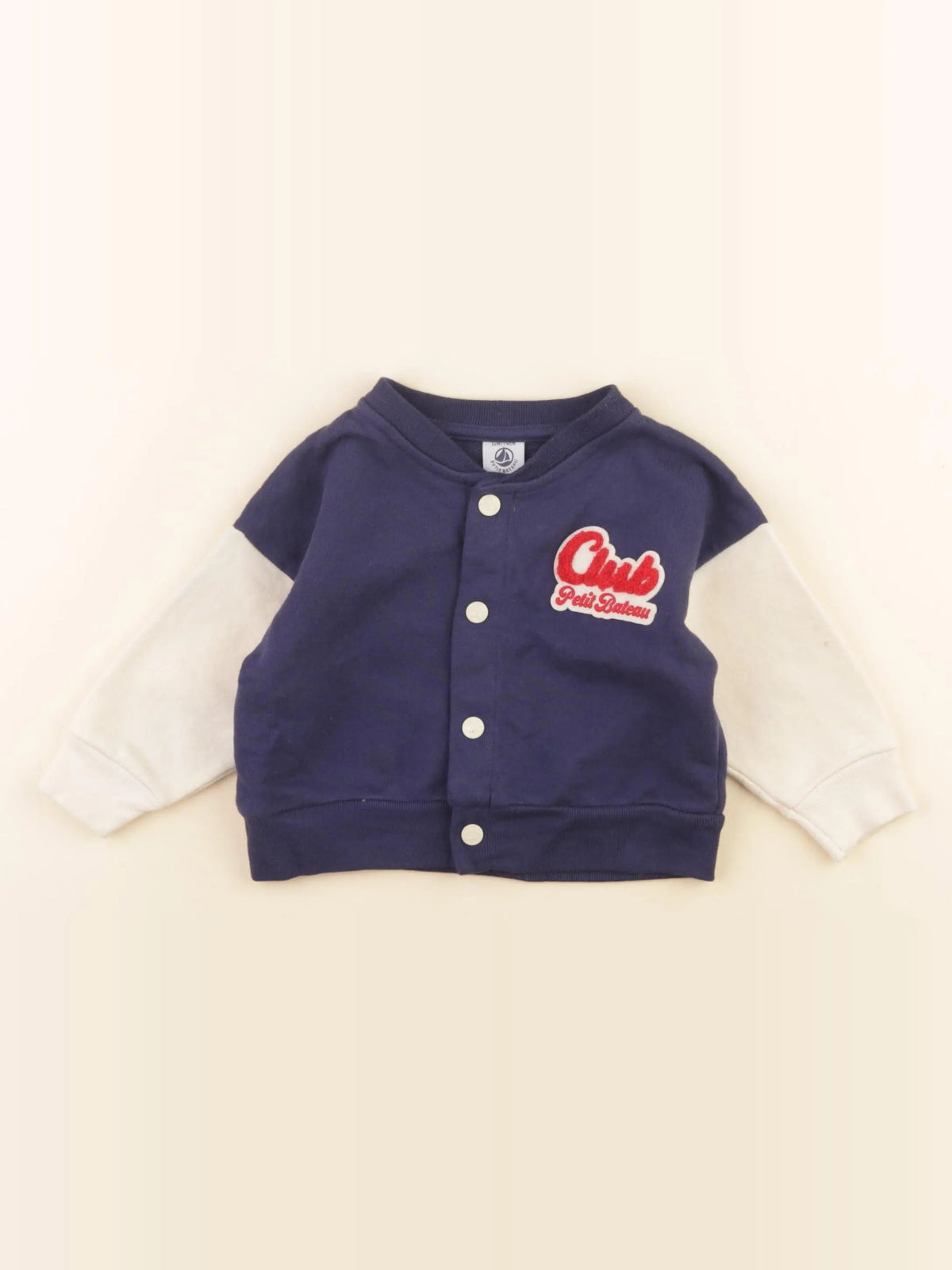 Petit Bateau - veste bleu, beige - 12 mois
