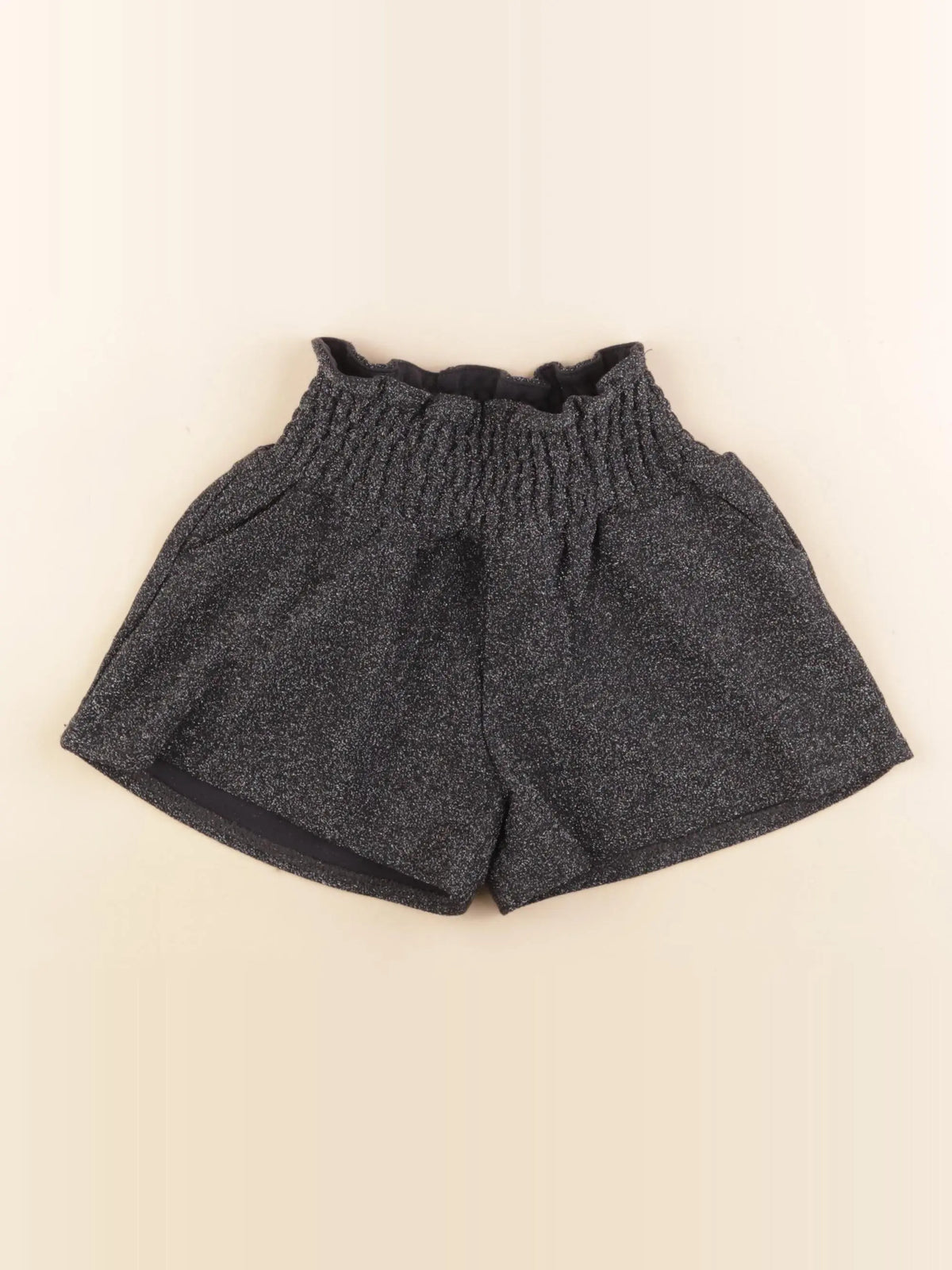 Vertbaudet - short noir, argent - 5 ans