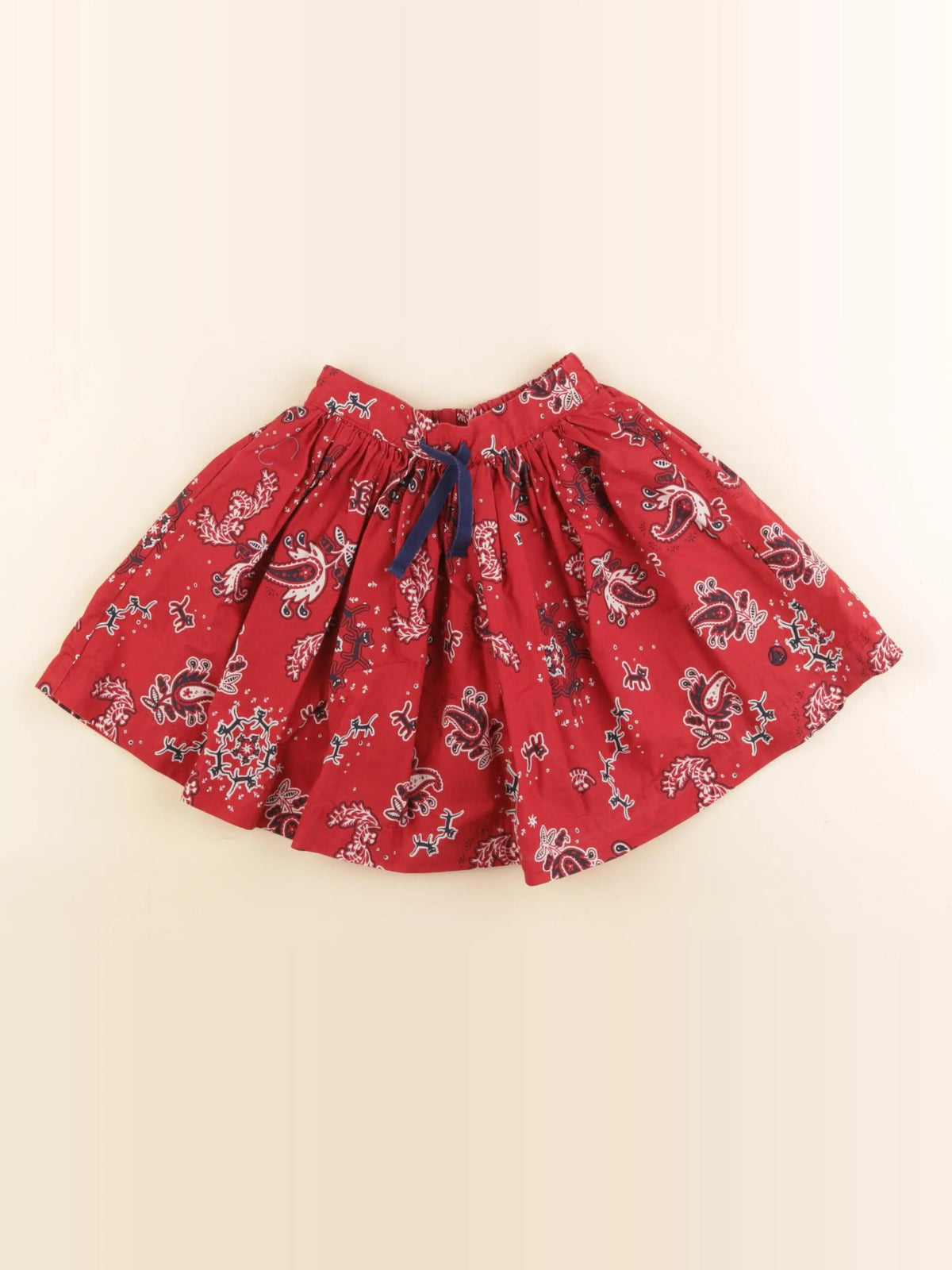 Petit Bateau - jupe rouge - 5 ans