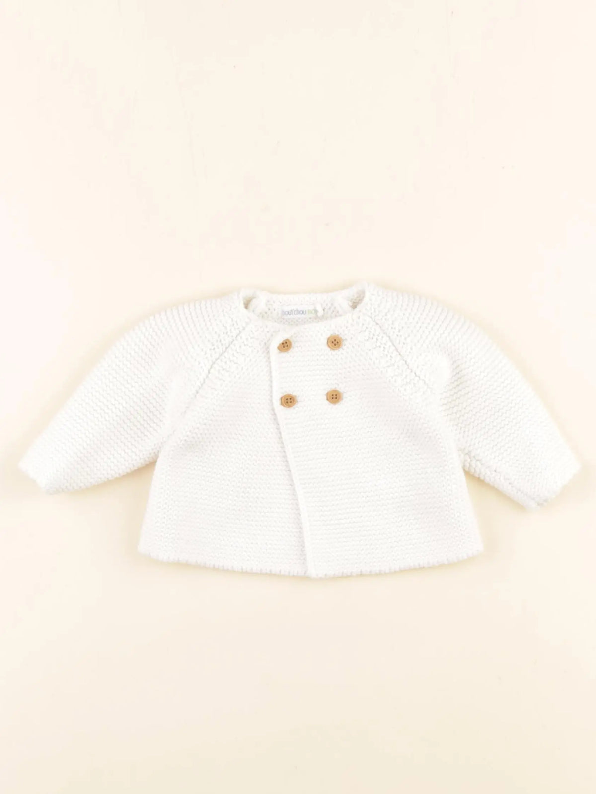 Boutchou - gilet blanc - 1 mois