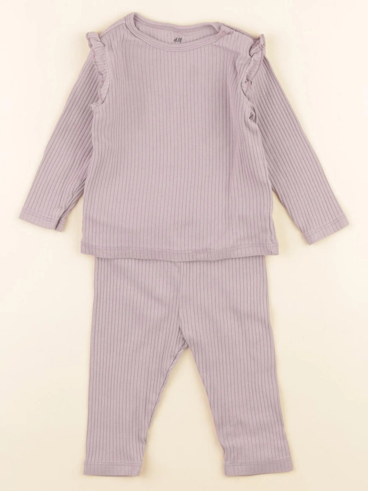 H&M - ensemble violet - 4/6 mois