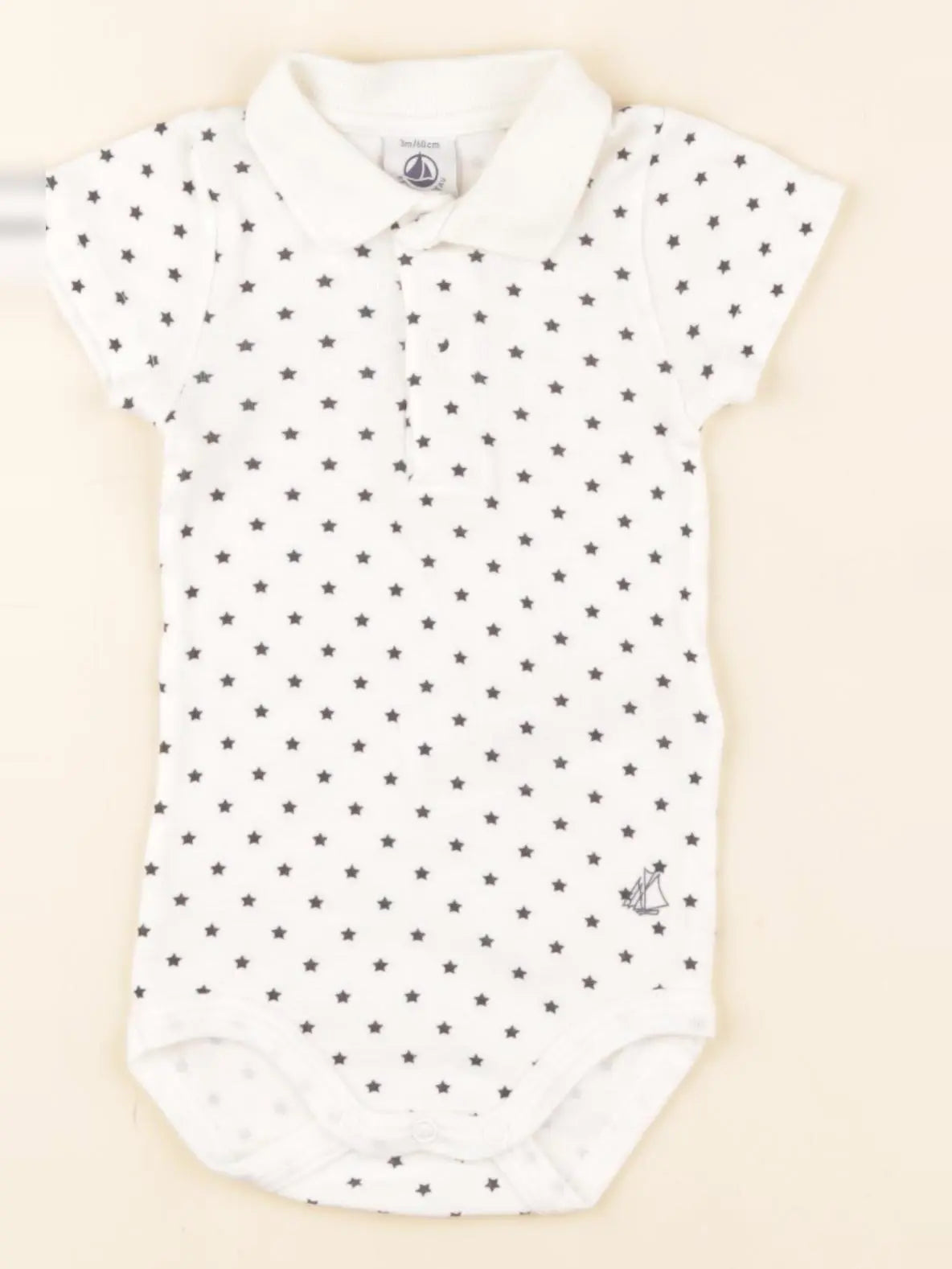 Petit Bateau - body à col multicolore - 3 mois