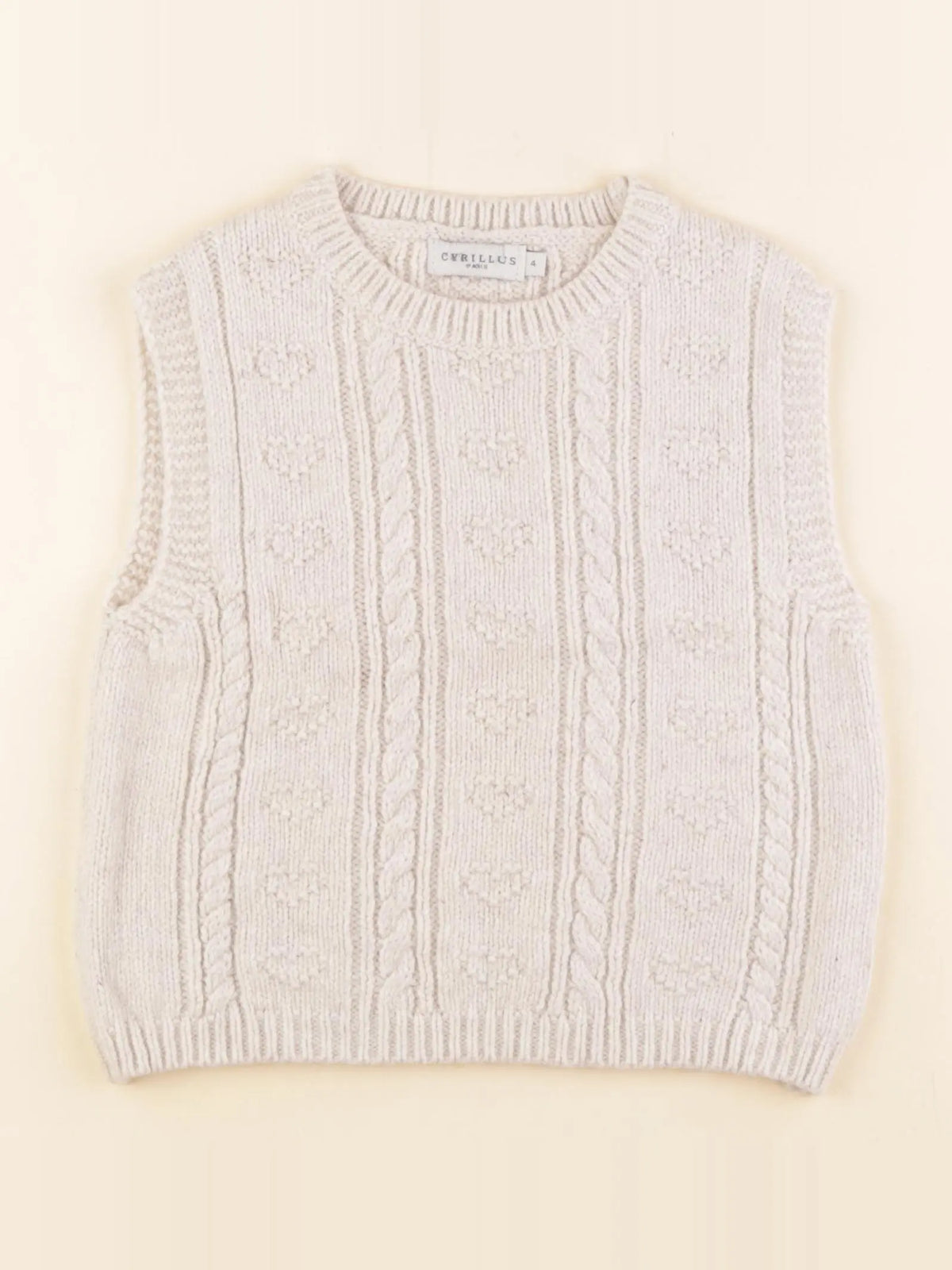 Cyrillus - pull beige - 4 ans