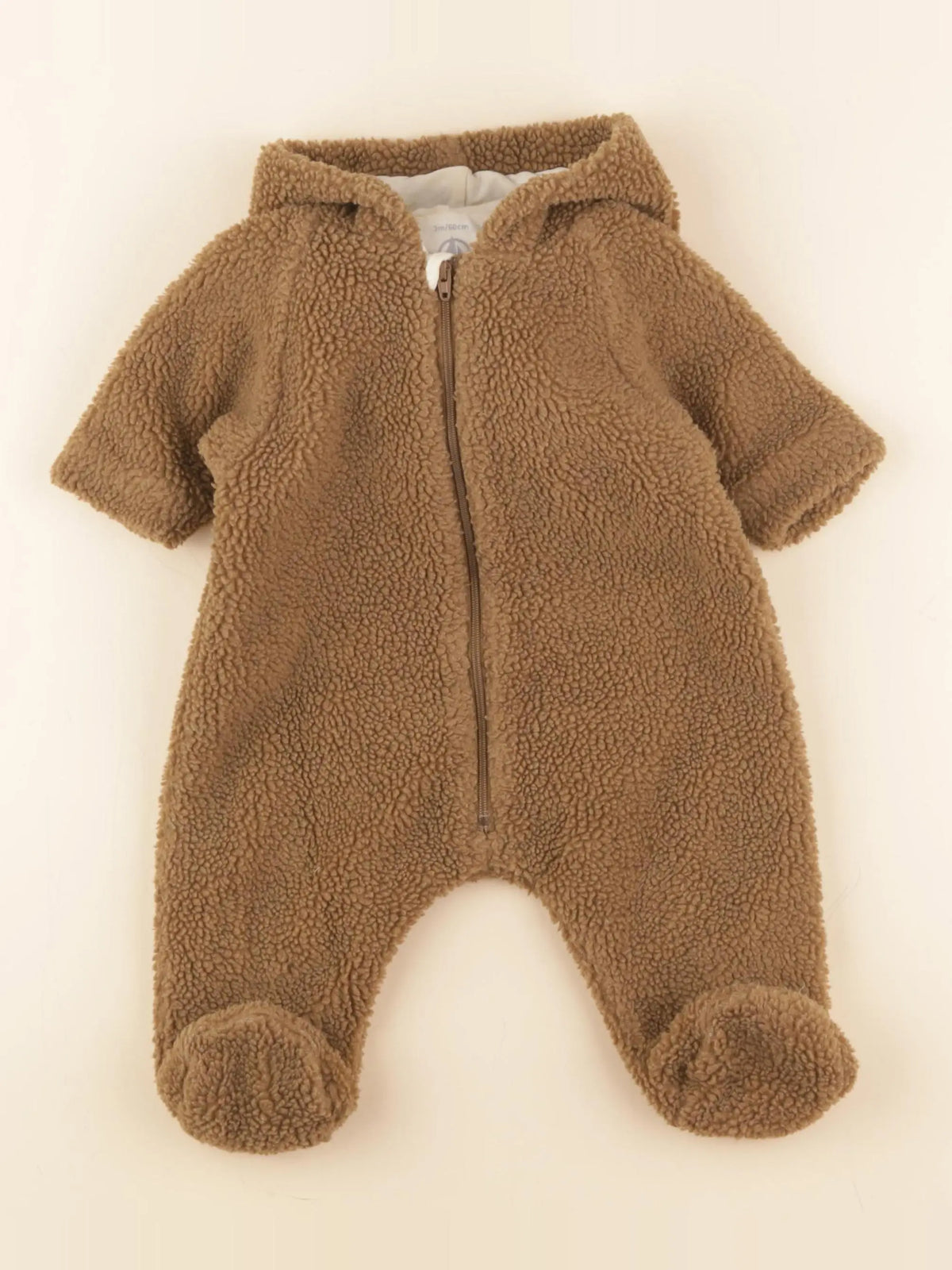 Petit Bateau - combi-pilote marron - 3 mois