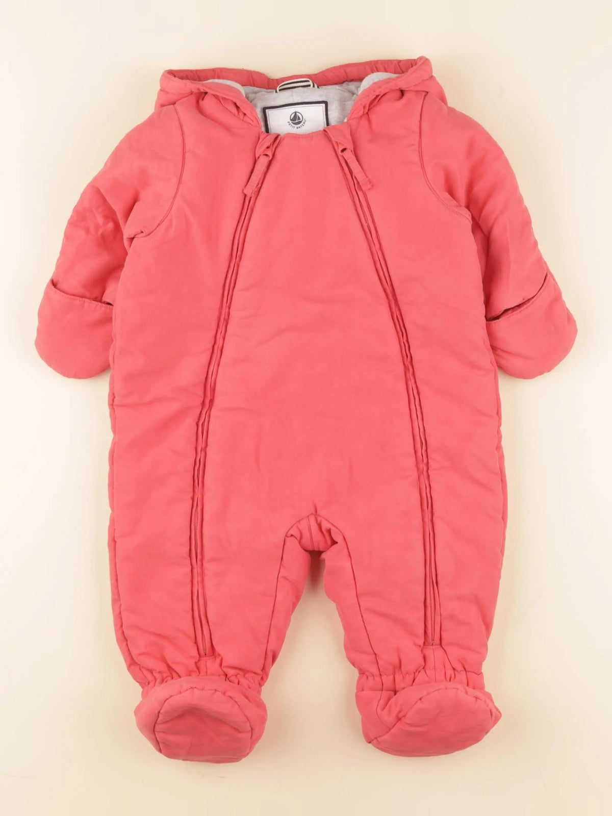 Petit Bateau - combi-pilote rose - 12 mois