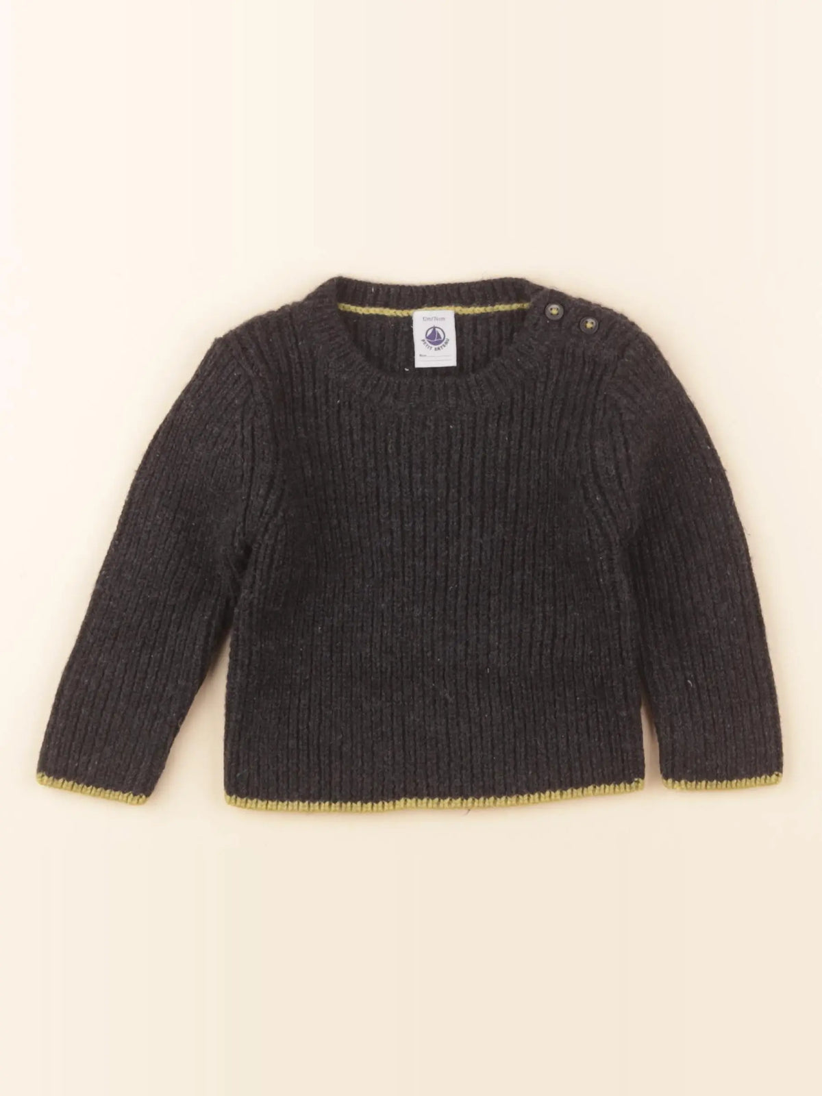 Petit Bateau - pull gris - 12 mois
