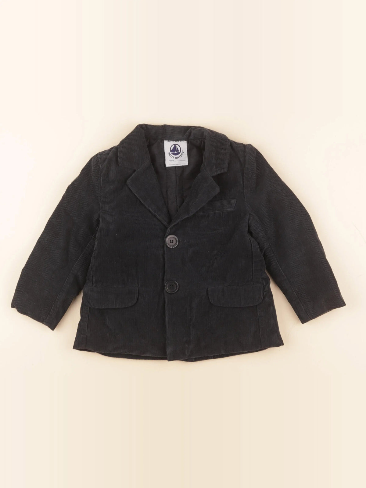 Petit Bateau - veste doublé bleu - 4 ans