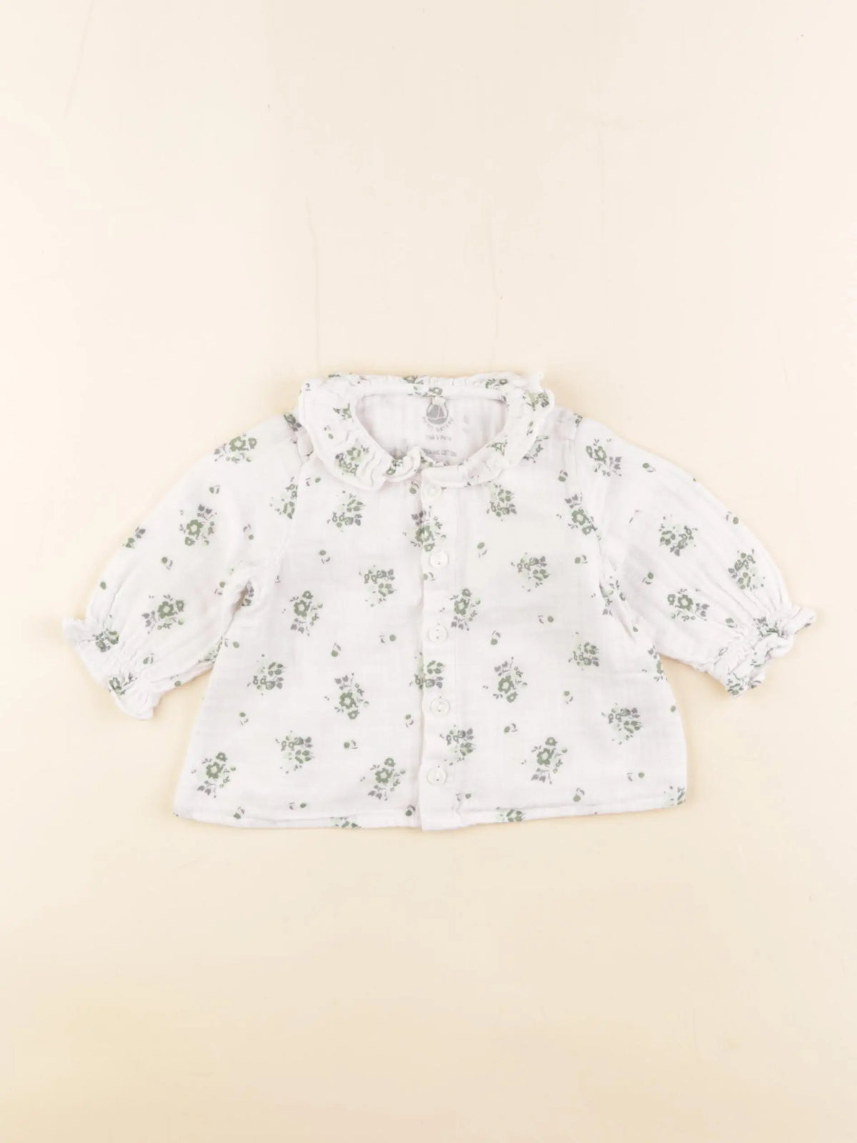 Petit Bateau - blouse blanc - 3 mois