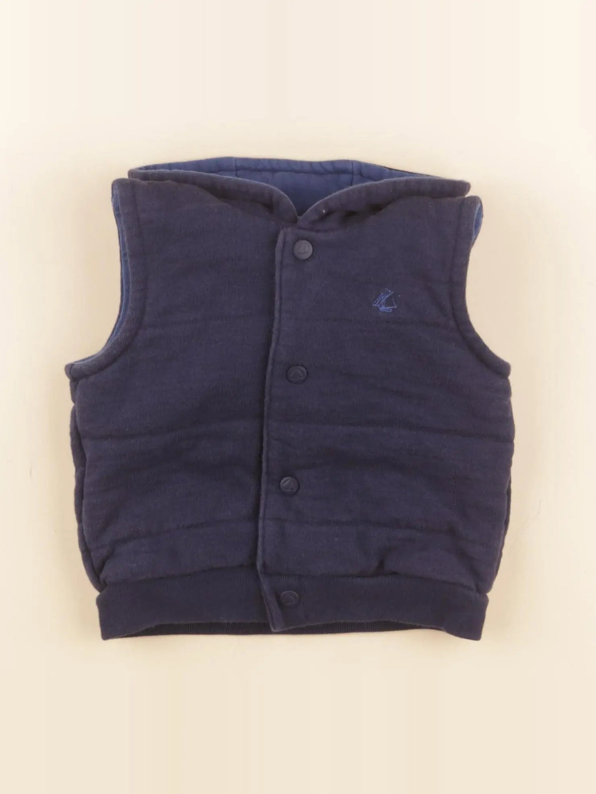 Petit Bateau - gilet bleu - 6 mois