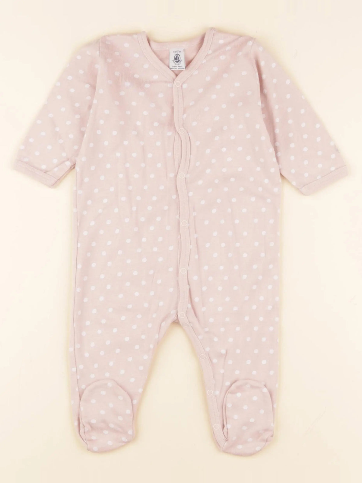 Petit Bateau - pyjama coton rose - 6 mois