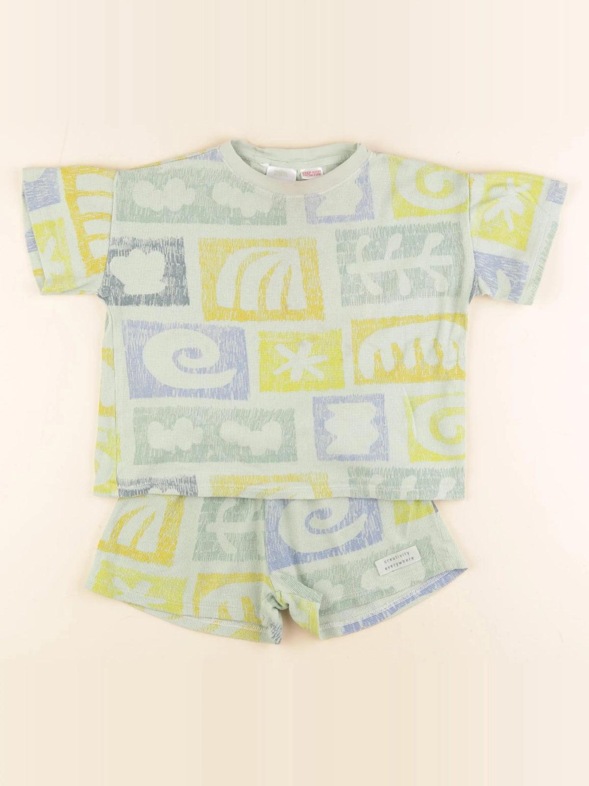 Zara - ensemble bleu, vert - 4 ans