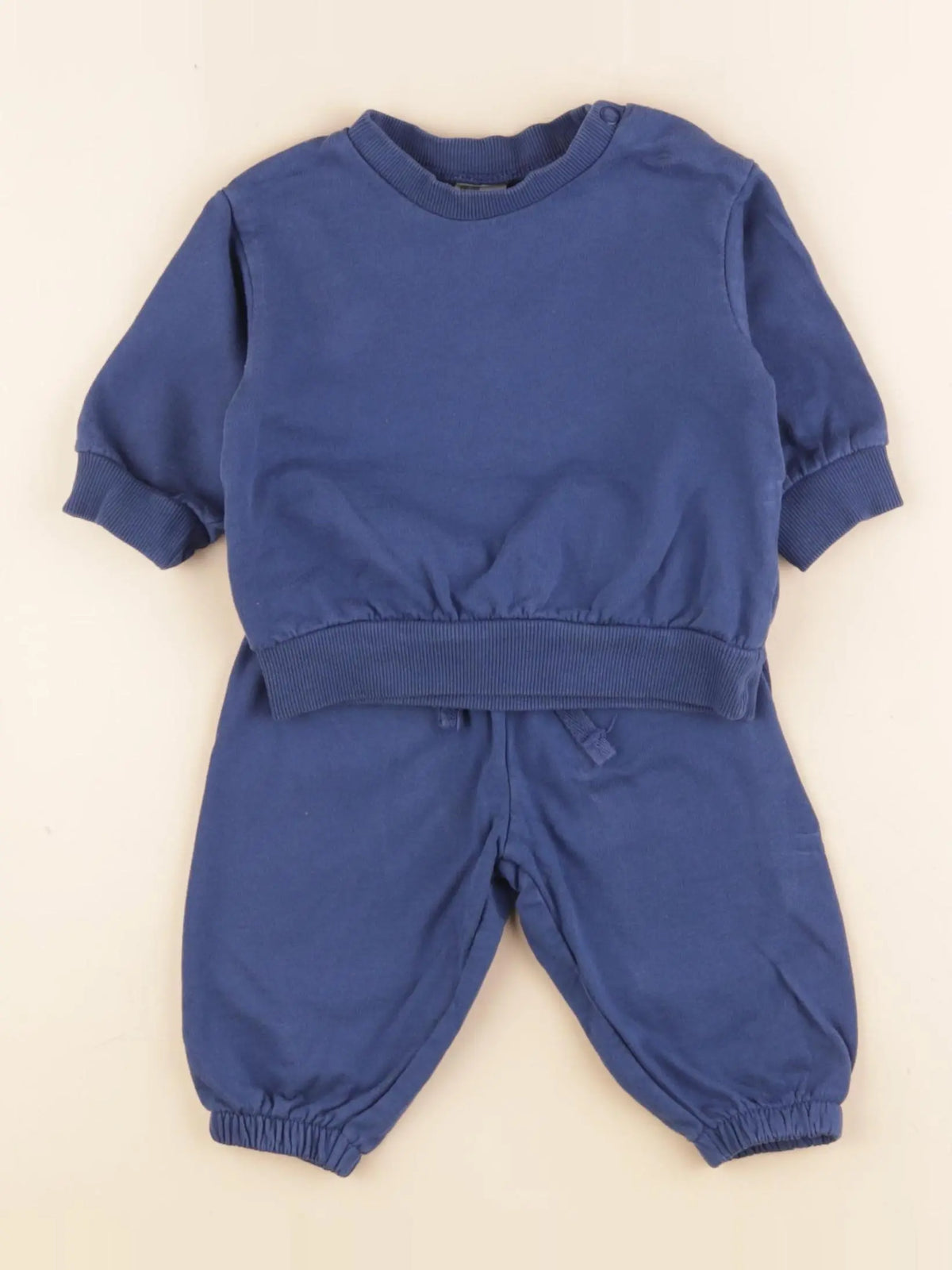 H&M - ensemble bleu - 2/4 mois