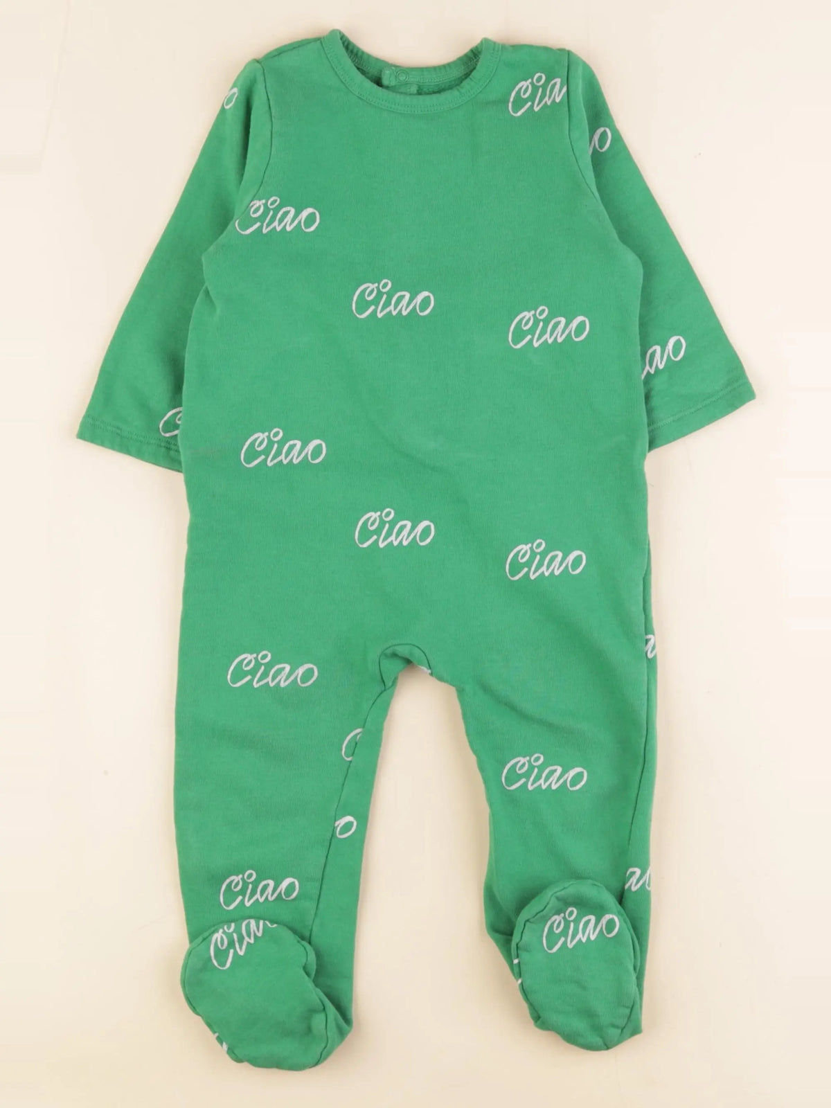 Monoprix & Claire V. - pyjama coton vert - 12/18 mois