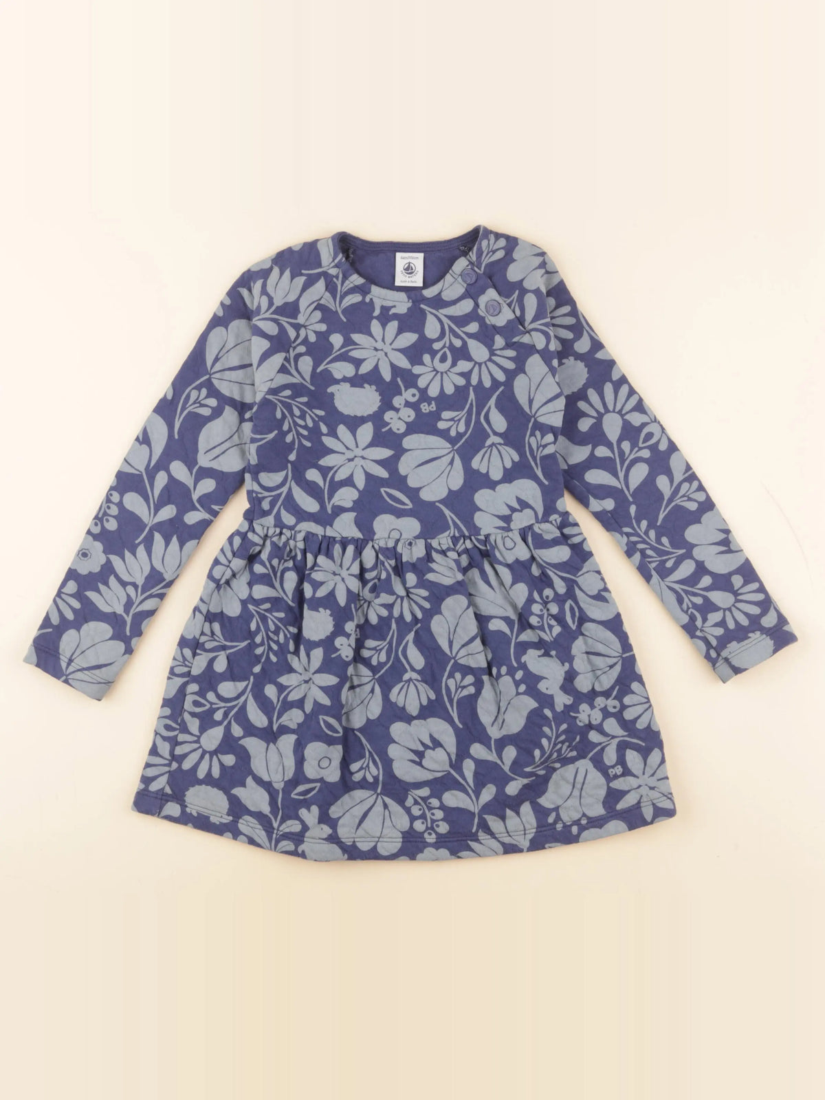 Petit Bateau - robe bleu - 6 ans