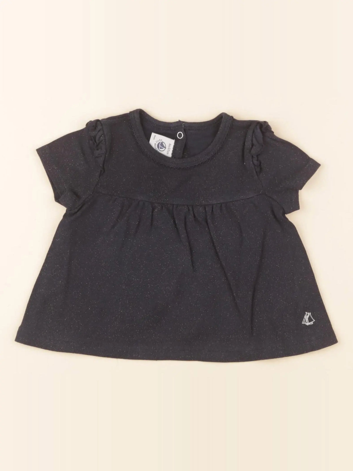 Petit Bateau - tee-shirt bleu, or - 6 mois