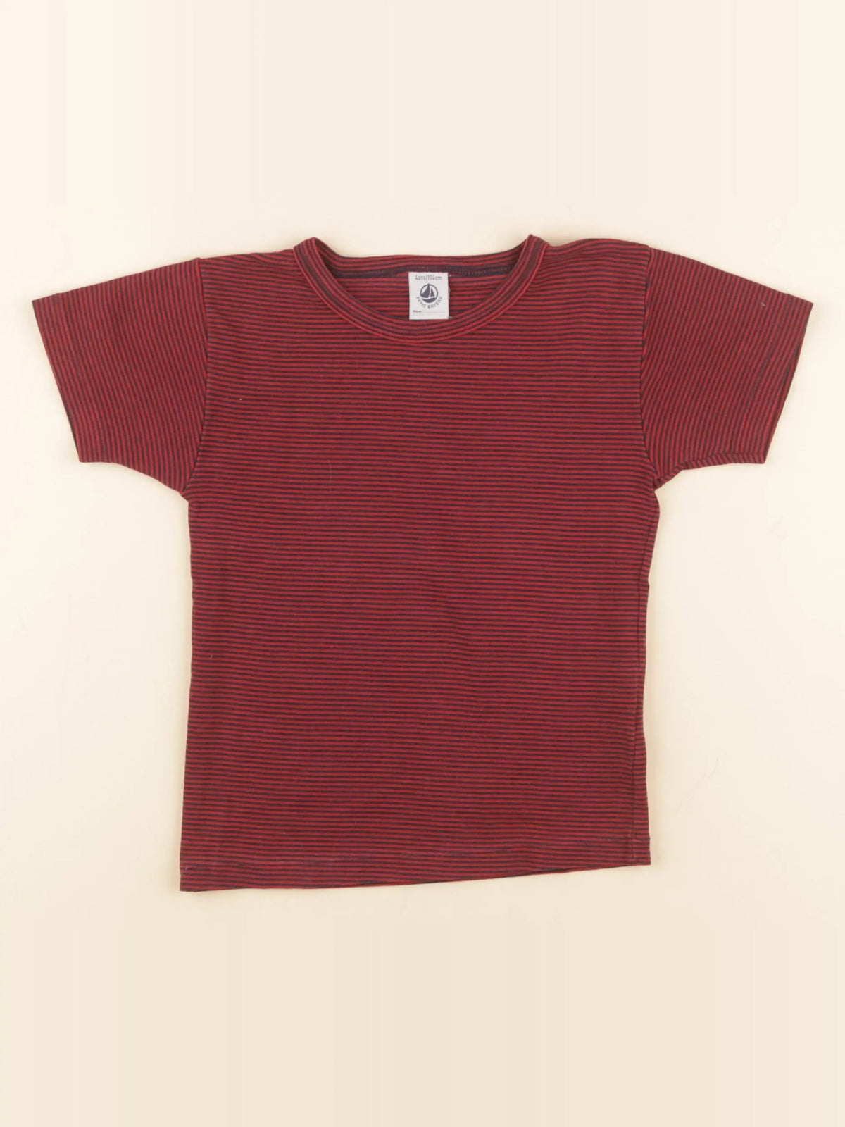Petit Bateau - tee-shirt bleu, rouge - 4 ans