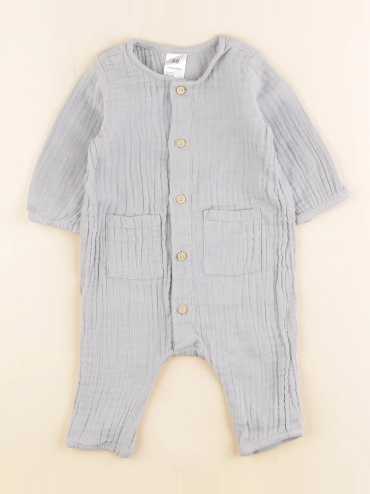 H&M - combinaison bleu - 1/2 mois