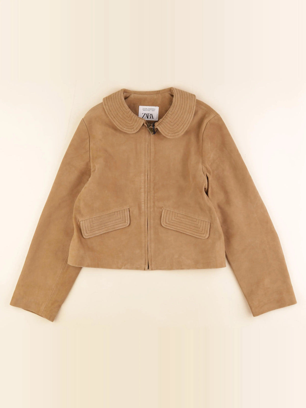 Zara - veste cuir de chèvre  - 13/14 ans