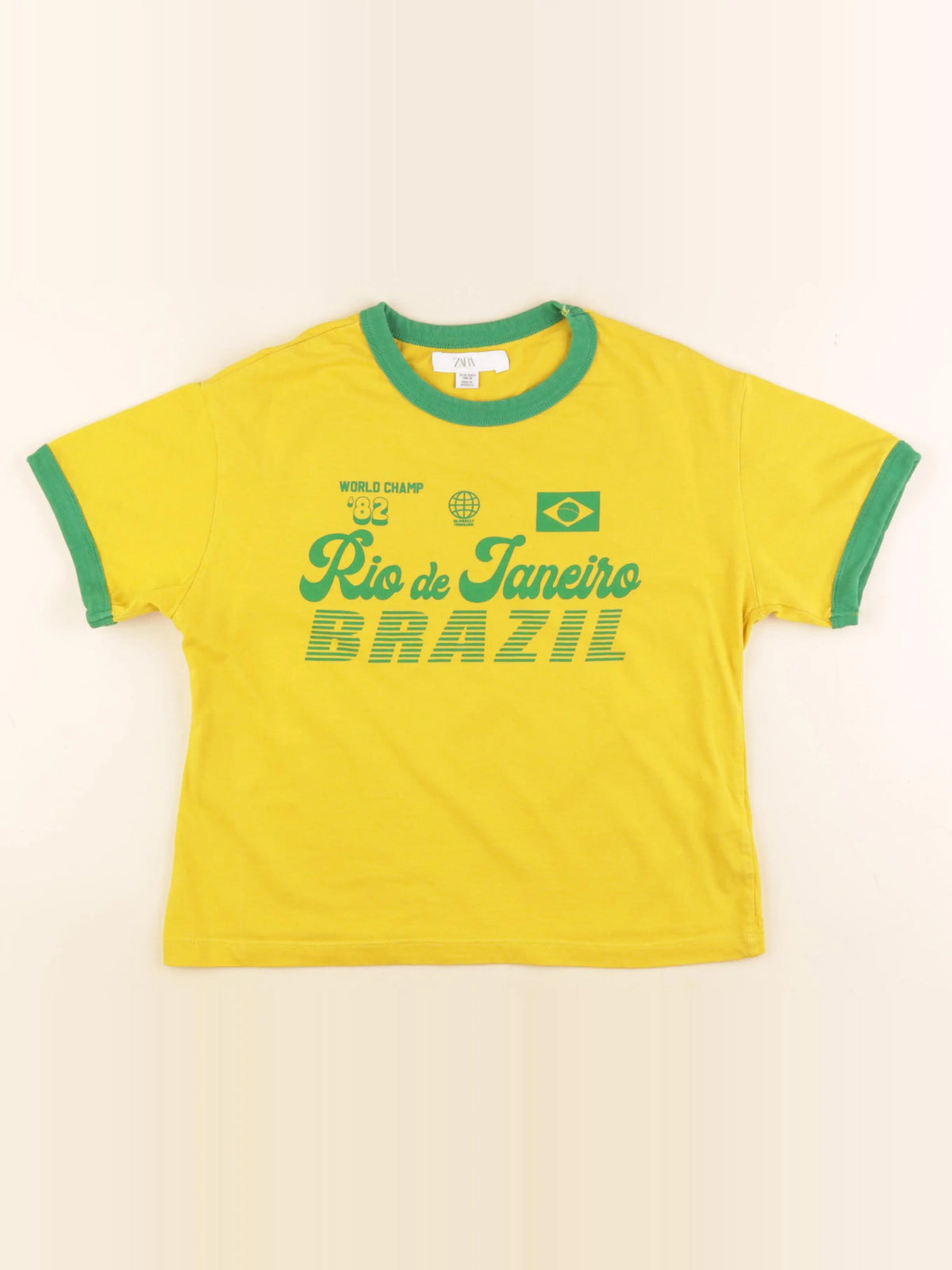 Zara - tee-shirt jaune - 12/13 ans