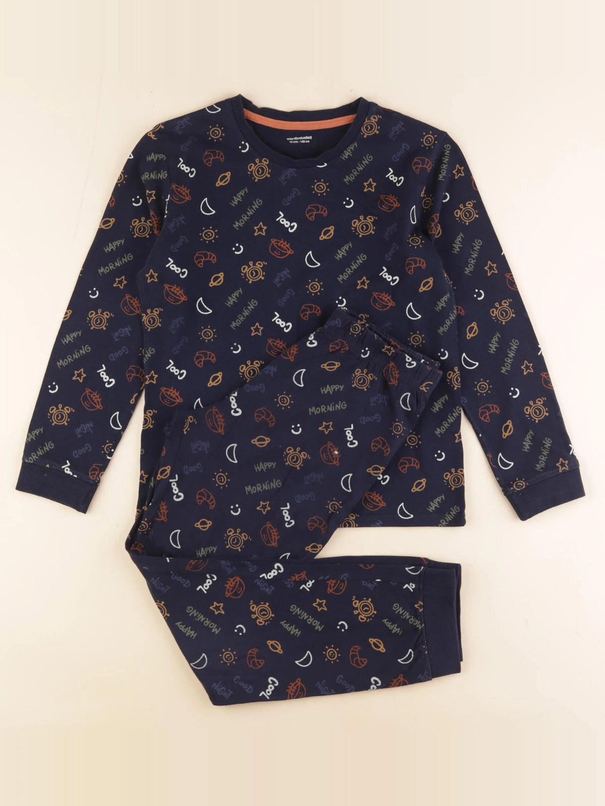 Vertbaudet - pyjama coton multicolore - 10 ans