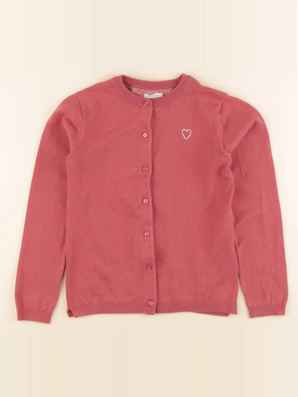 Vertbaudet - gilet rose - 8 ans