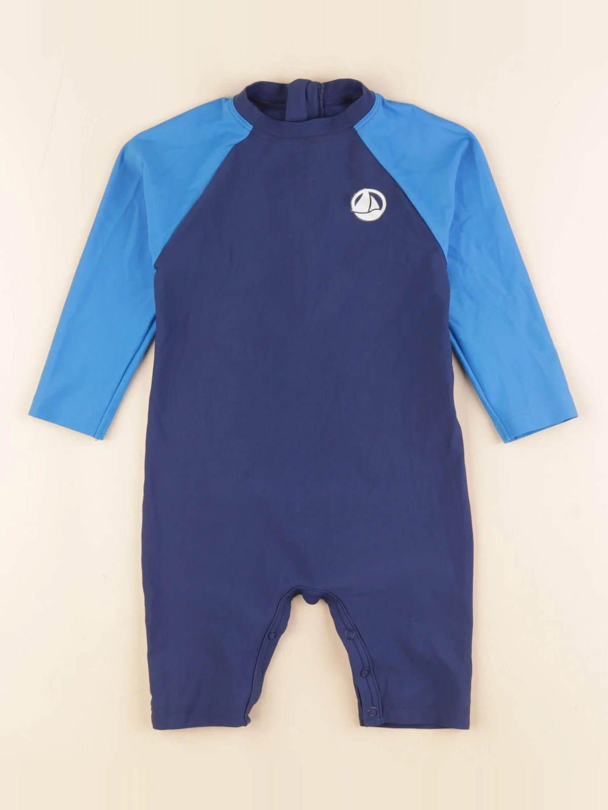Petit Bateau - combi de bain bleu - 24 mois
