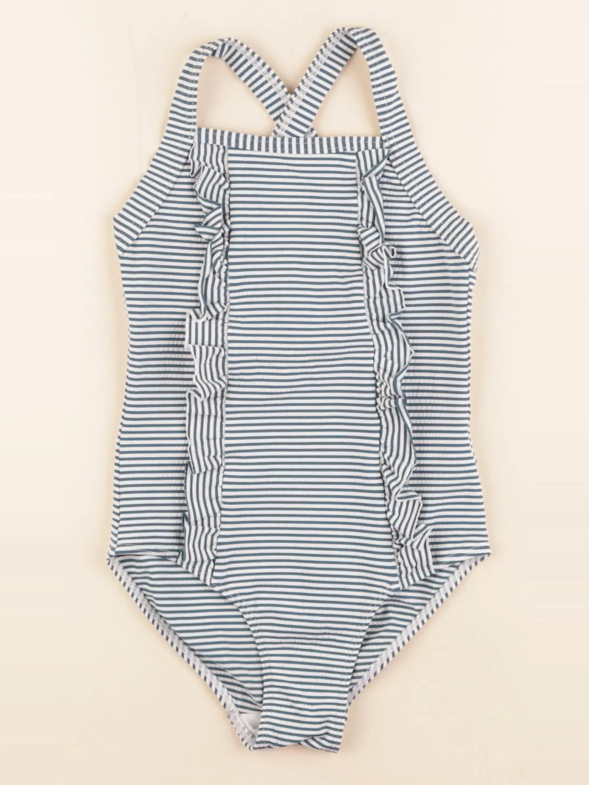 Petit Bateau - maillot de bain blanc, vert - 6 ans