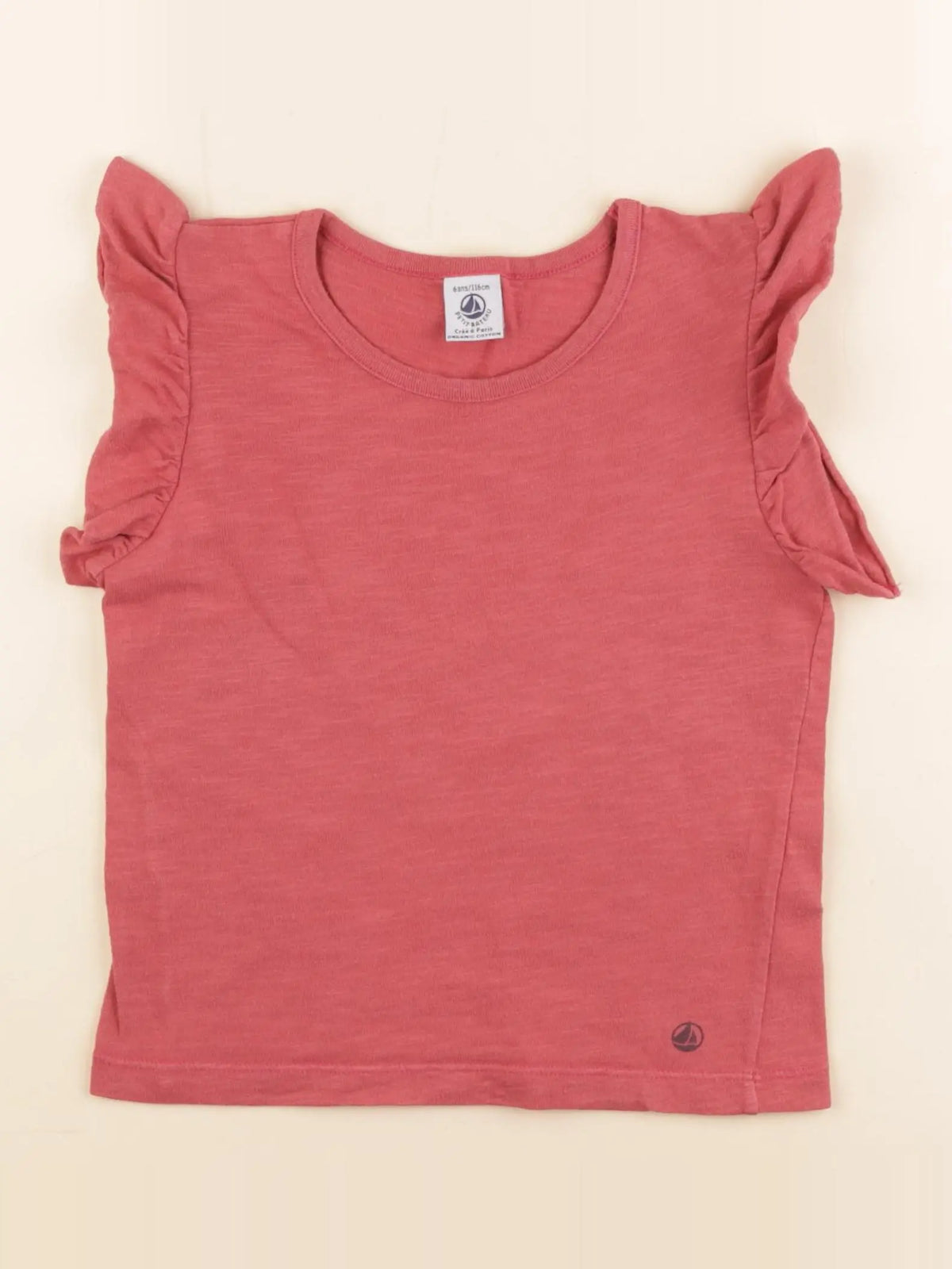 Petit Bateau - tee-shirt rose - 6 ans
