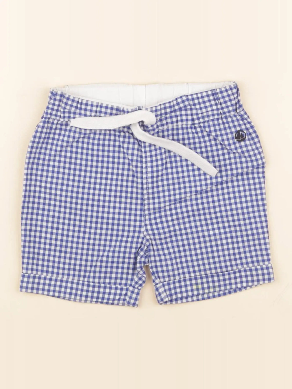 Petit Bateau - short bleu, blanc - 36 mois