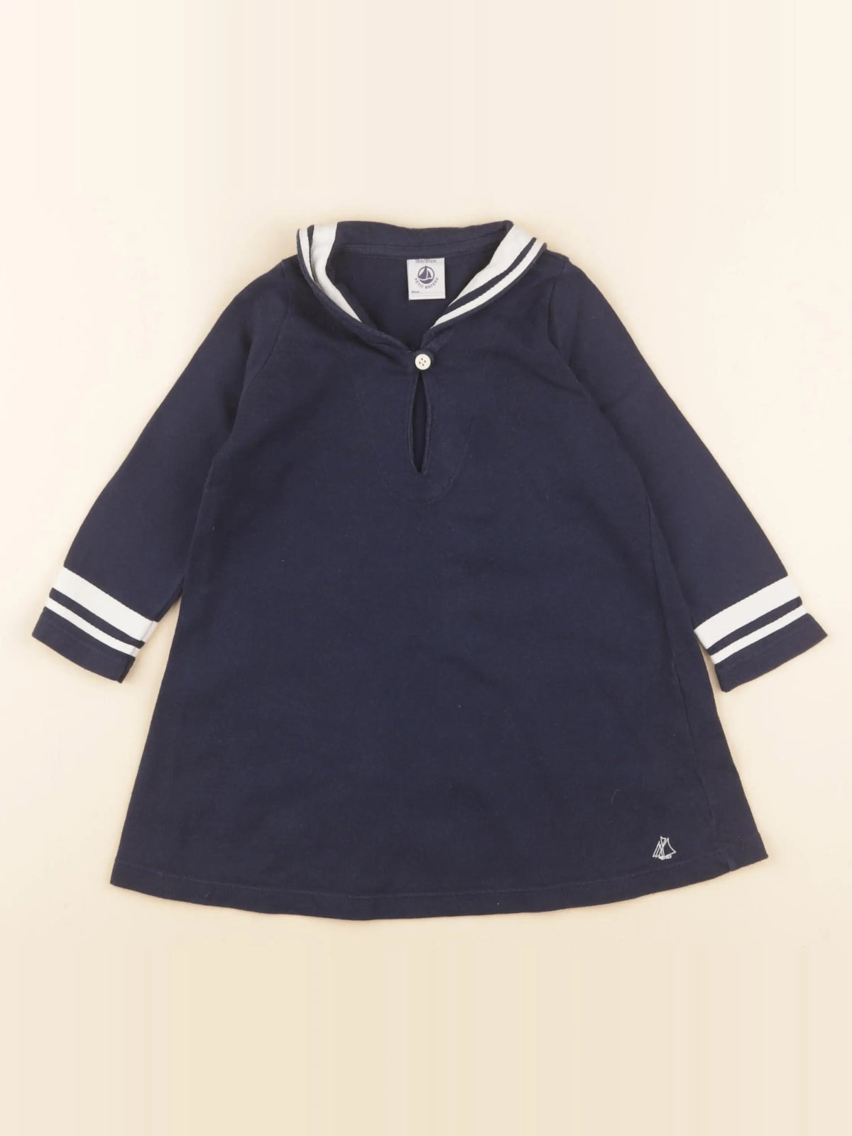 Petit Bateau - robe bleu - 18 mois