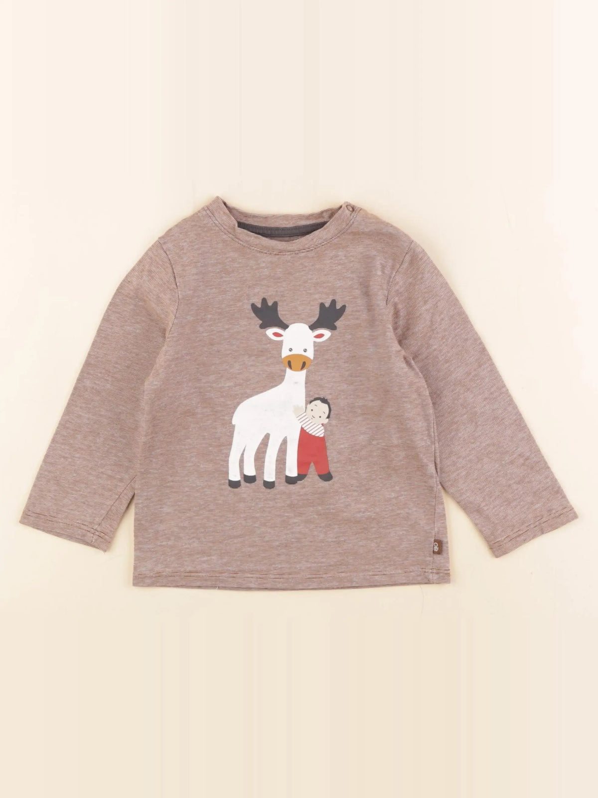 Obaïbi - tee-shirt marron - 18 mois