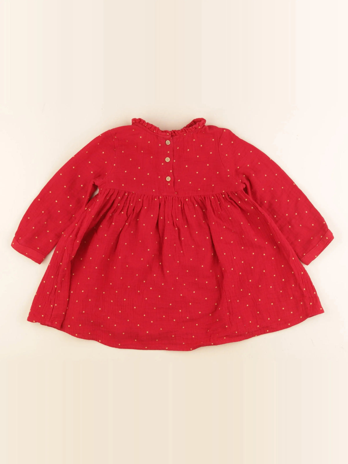 Vertbaudet - robe rouge - 2 ans