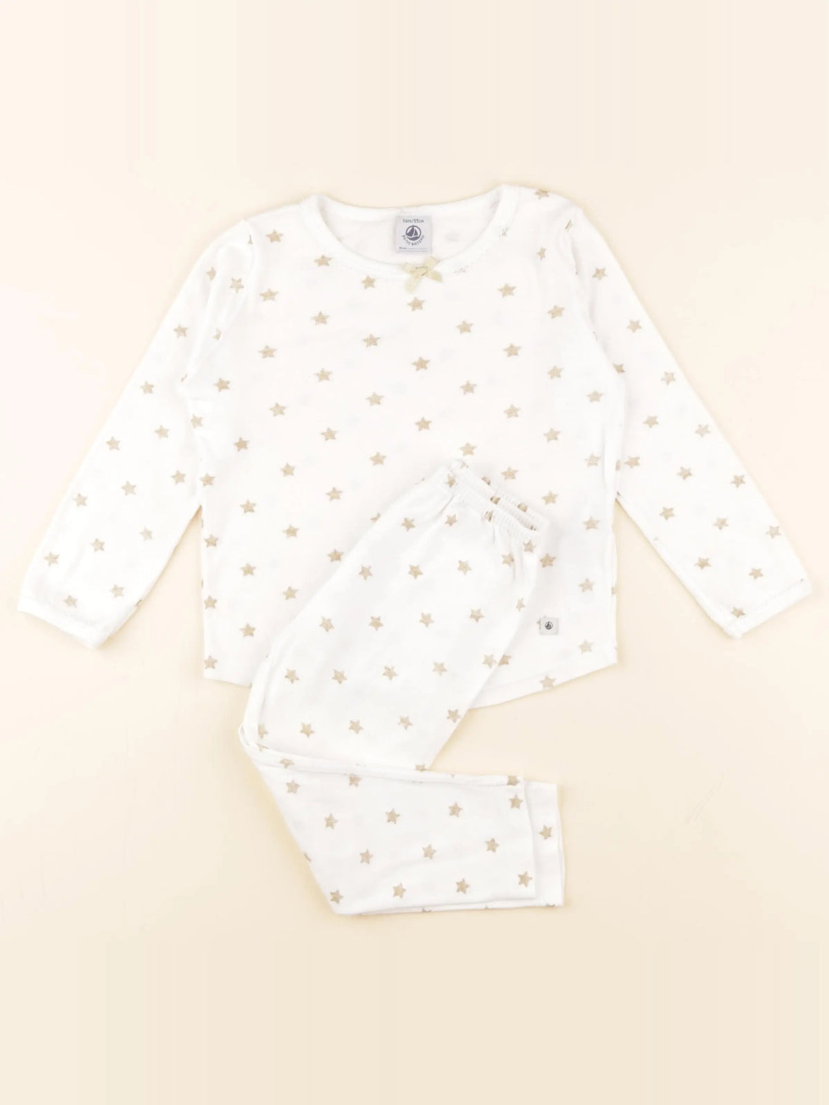 Petit Bateau - pyjama coton blanc, or - 3 ans